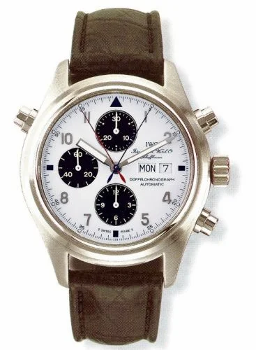 IWC Pilot's Watch Doppelchronograph Stainless Steel / White / Japan / Strap IW3713-29 (IW371329)